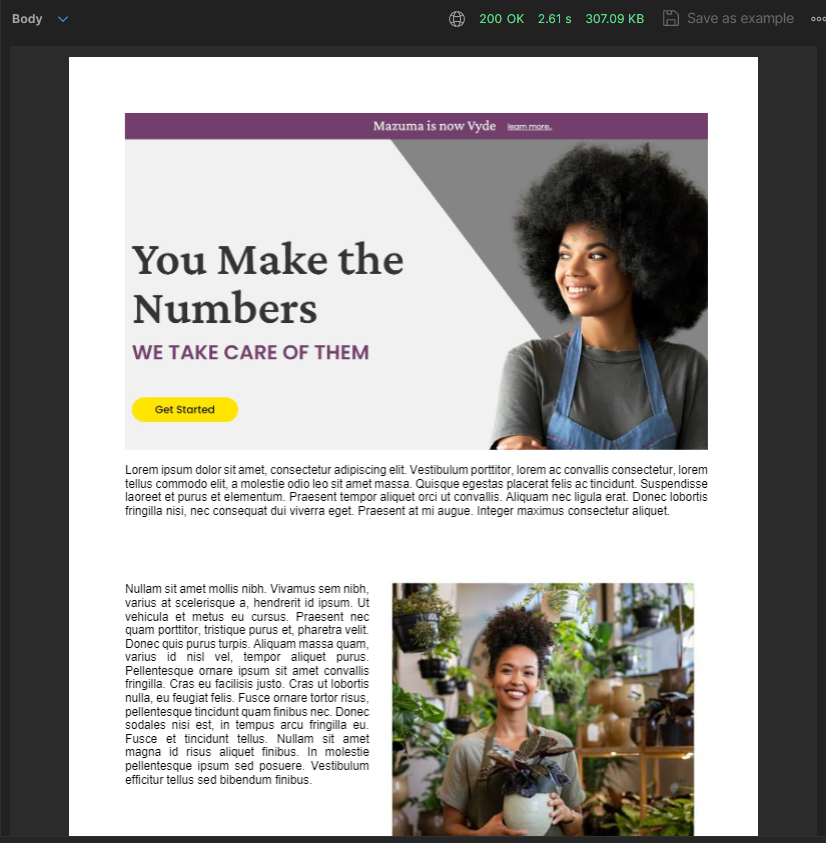 Sample Input to Upload File